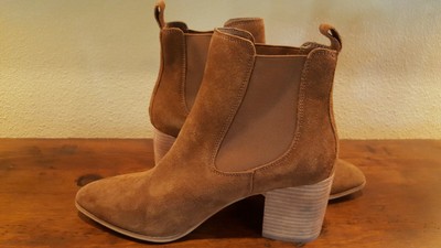 cognac suede booties